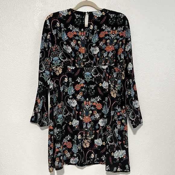 Zara black floral dress M - Picture 7 of 7